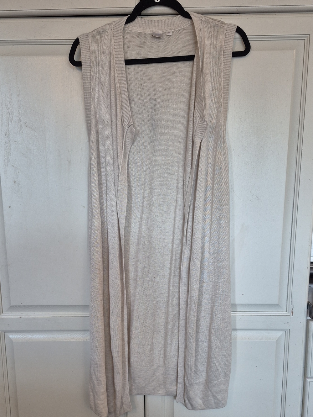 twik Light Beige Knit Sleeveless Duster